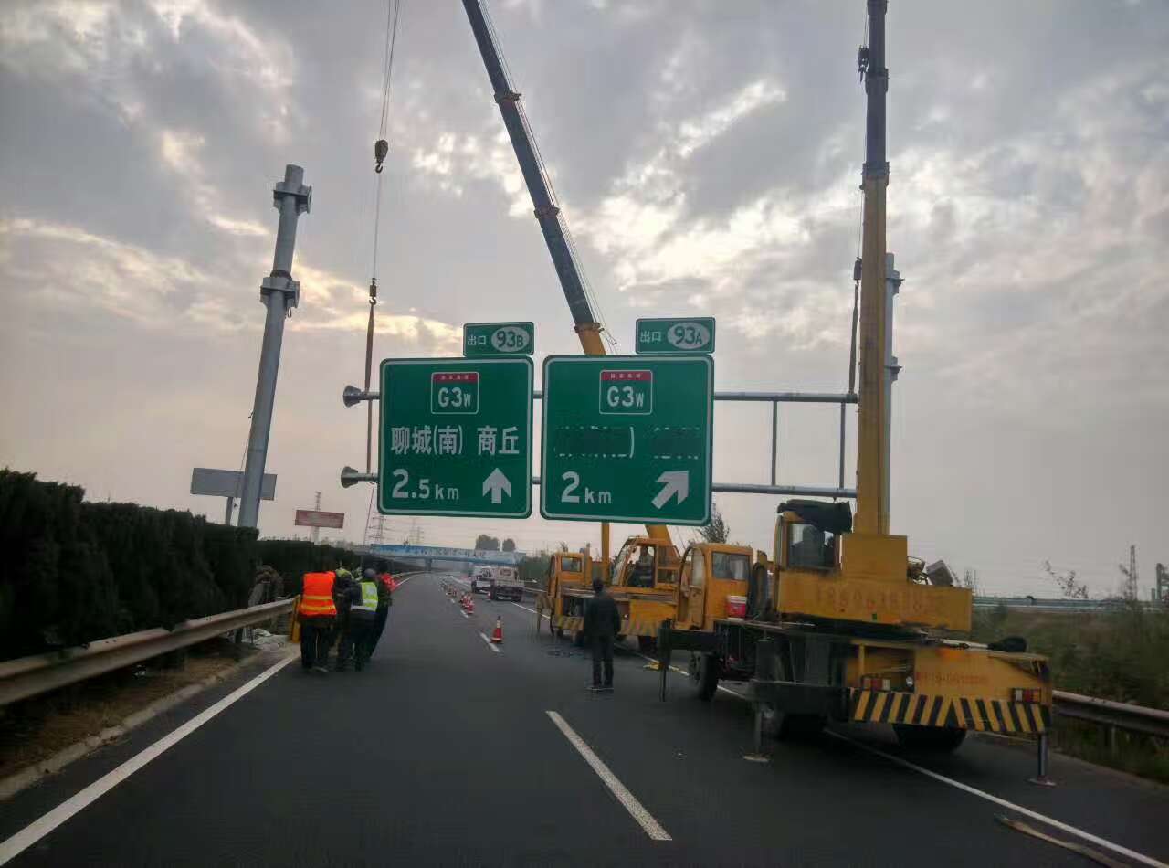 南昌南昌高速公路标志牌施工案例